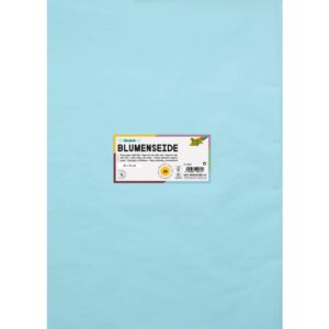 Blumenseide - 50 x 70 cm, 26 Bogen, hellblau