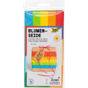 Blumenseide - 50 x 70 cm, 5 Bogen, farbig sortiert
