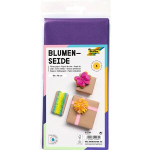 Blumenseide - 50 x 70 cm, 5 Bogen, violett