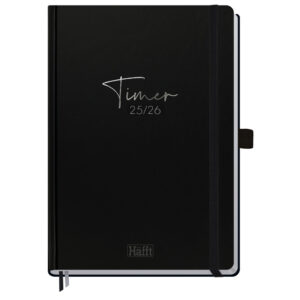 Timer Deluxe 2025/2026 A5 'Black Edition', 256 Seiten, schwarz