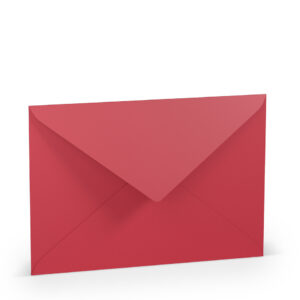 Briefhülle Paperado - C5, 100 g/qm, rot gerippt, Seidenfutter