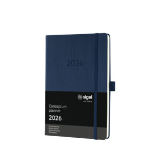 Wochenkalender Conceptum 2026, ca. A5, Hardcover, dunkelblau
