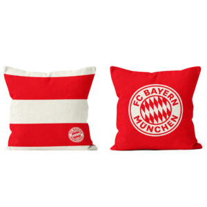 Kissen Stripes, 40 x 40 cm, rot/weiß