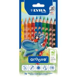 Farbstifte Groove - Ø 4,3 mm, 10 Farben sortiert, Kartonetui
