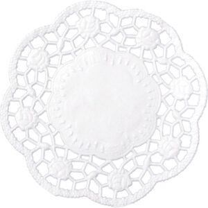 Tortenspitzen - Ø 9 cm, 24 Stück, weiß