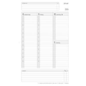 Buchkalender Wochenplan, Origins Edition A5, 2026, Deep Ocean Blue, 135 x 210 x 10 mm, Inhalt: 64 Blätter / 1 Stück