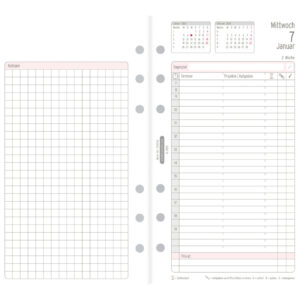 Jahresset, Midi, 2026, Weiß, 96 x 172 mm, Inhalt: 394 Blätter / 1 Stück
