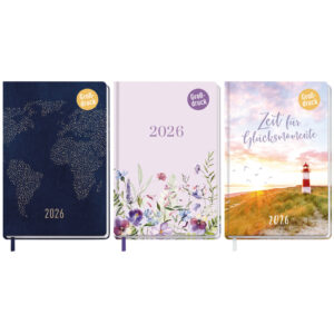 Großdruck-Kalender 2026 A5, Motiv sortiert