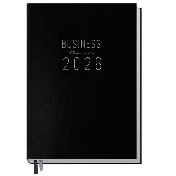 Business-Timer A5 2026, 192 Seiten, schwarz