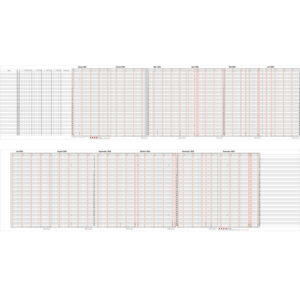 Urlaubs-, und Anwesenheitsplaner - max. 35 Mitarbeiter, quer