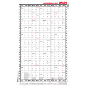 Jahresübersicht - A1, hoch, 1 Jahr / 1 Seite