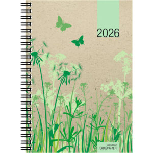 Spiralbuchkalender - 1 Woche / 2 Seiten, 14 x 20 cm