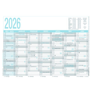 Wandkalender - 7 Monate - 1 Seite, A4