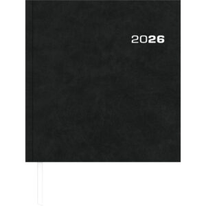 Buchkalender 786 - 1 Woche / 2 Seiten, 21 x 21 cm, schwarz