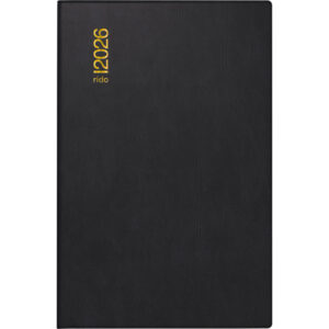 Taschenkalender Modell partner/Industie II 2026 - 2 Tage / 1 Seite, 7,5 x 11,2 cm, schwarz