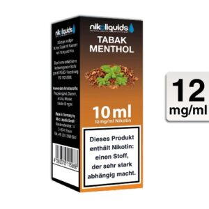 Nikoliquids E-Liquid Tabak Menthol 10ml 12mg Nikotin