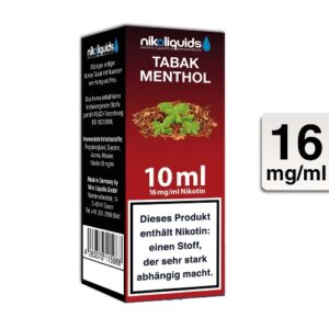 Nikoliquids E-Liquid Tabak Menthol 10ml 16mg Nikotin