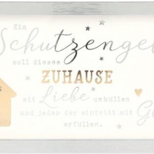 Bilderrahmen mit Spruch 19x10x1,9cm Ein Schutzengel soll dieses Zuhause...