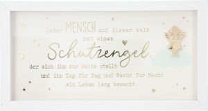 Bilderrahmen mit Spruch 19x10x1,9cm Jeder MENSCH auf dieser Welt, hat einen