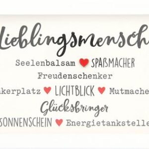Bilderrahmen mit Spruch 19x10x1,9cm Lieblingsmensch Seelenbalsam...