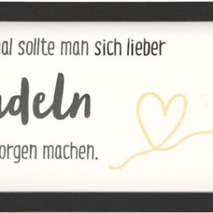 Bilderrahmen mit Spruch 19x10x1,9cm Manchmal sollte man sich lieber Nudeln..