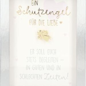 Bilderrahmen mit Spruch 1,9x9x12cm Ein Schutzengel soll dieses Haus immer..