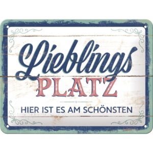Blechschild Lieblingsplatz