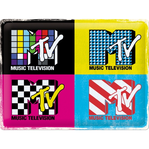 Blechschild MTV Logo Pop Art