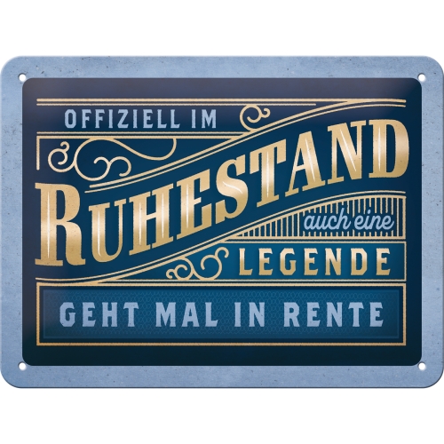 Blechschild Ruhestand