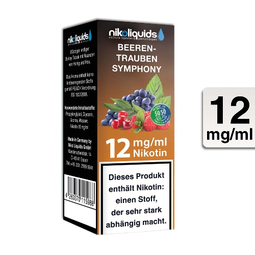 E-Liquid Beeren-Trauben Symphony 10ml 12mg Nikotin Nikoliquids