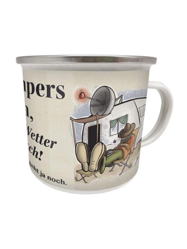 Emaillebecher Campers Fluch