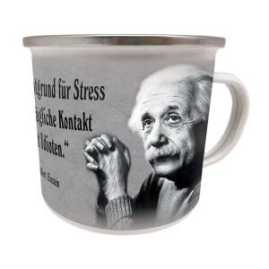 Emaillebecher Idioten