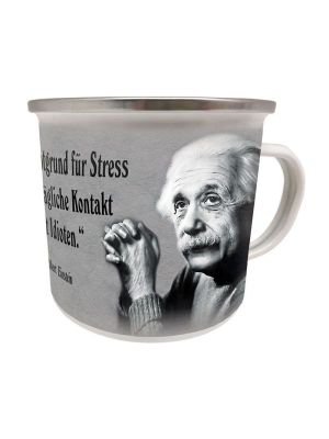 Emaillebecher Idioten