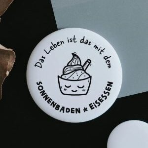 Magnet Das Leben ist das mit dem Sonnenbaden Eisessen