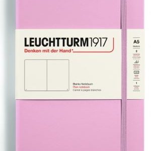 Notizbuch Medium (A5) Hardcover 251 nummerierte Seiten, Puder, Blanko