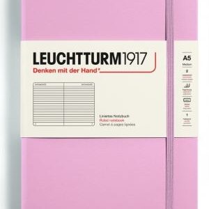 Notizbuch Medium (A5) Hardcover 251 nummerierte Seiten, Puder, Liniert