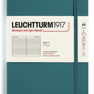 Notizbuch Medium (A5) Softcover 123 nummerierte Seiten, Stone Blue, Lin