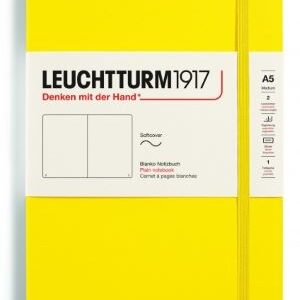 Notizbuch Medium (A5) Softcover 123 nummerierte Seiten, Zitrone, Blanko
