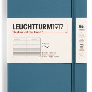 Notizbuch Paperback (B6+) Softcover 123 num. Seiten, Stone Blue, Liniert