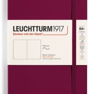 Notizbuch Paperback (B6+) Softcover 123 nummerierte Seiten, Port Red, Blanko