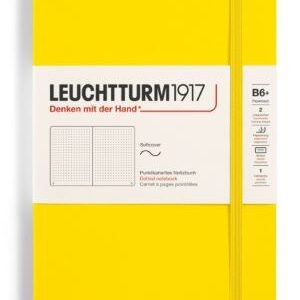 Notizbuch Paperback (B6+) Softcover 123 nummerierte Seiten, Zitrone, Dotted