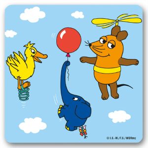 Untersetzer Sendung mit der Maus Maus & Elefant & Ente fliegen