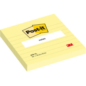 Haftnotizblock XL-Notes, 100 x 100 mm, liniert, gelb, 300 Blatt