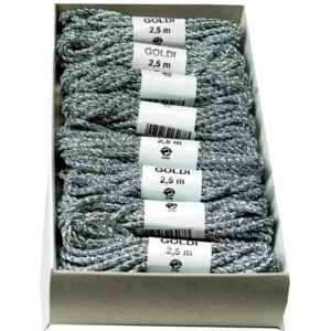 Weihnachtskordel - 3 mm x 2,5 m, silber