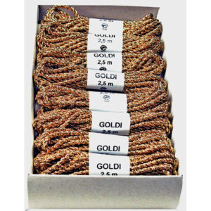 Weihnachtskordel - 3 mm x 2,5 m, gold