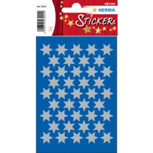 3922 Sticker DECOR Sterne 6-zackig, silber Ø 14 mm