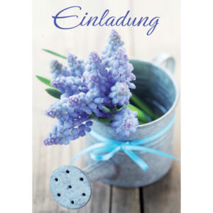 Einladungskarte mit Text - Pack mit 5 Stück, inkl. Umschlag