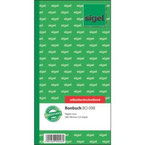 Bonbuch - selbstdurchschreibend, 10,5 x 20 cm, 360 Abrisse, rosa