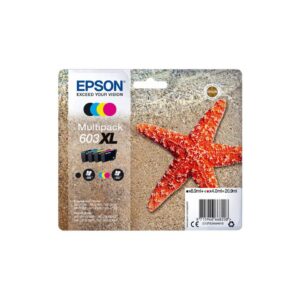 Original Epson Tintenpatrone MultiPack Bk,C,M,Y High-Capacity (C13T03A64010,T03A640,603XL,T03A6,T03A64010)