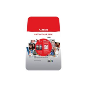 Original Canon Druckkopfpatrone Multipack schwarz + color +50 Blatt Fotopapier (3712C008,PG-560XL+CL-561XL)